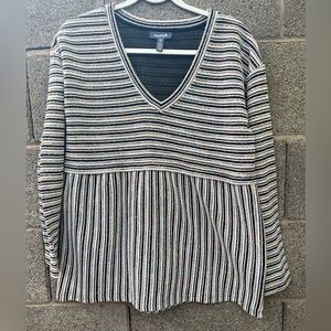 Mod cloth striped knit sweater